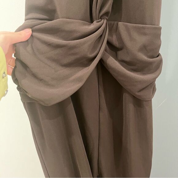 Loba Maxi Dress Debora Pearl Brown Halter Beaded Wedding Guest size S - Picture 6 of 9